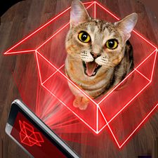 Взломанная Голограмма для кота, симулятор на Андроид - Взлом все открыто