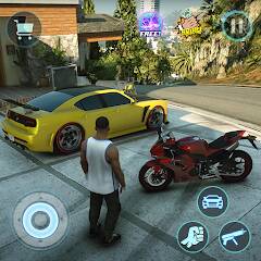 Взломанная Gangster Vegas Crime 3D Sim на Андроид - Взлом много денег