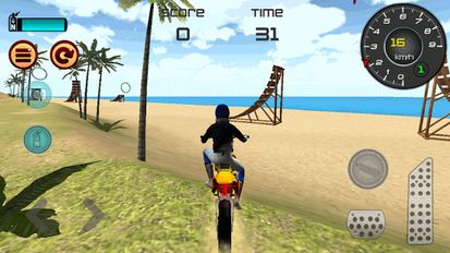 Взломанная Motocross Beach Jumping 3D на Андроид - Взлом все открыто