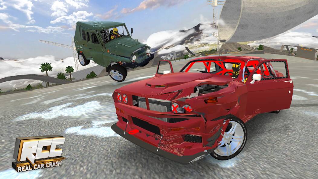 Взломанная RCC - Real Car Crash Simulator на Андроид - Взлом на деньги