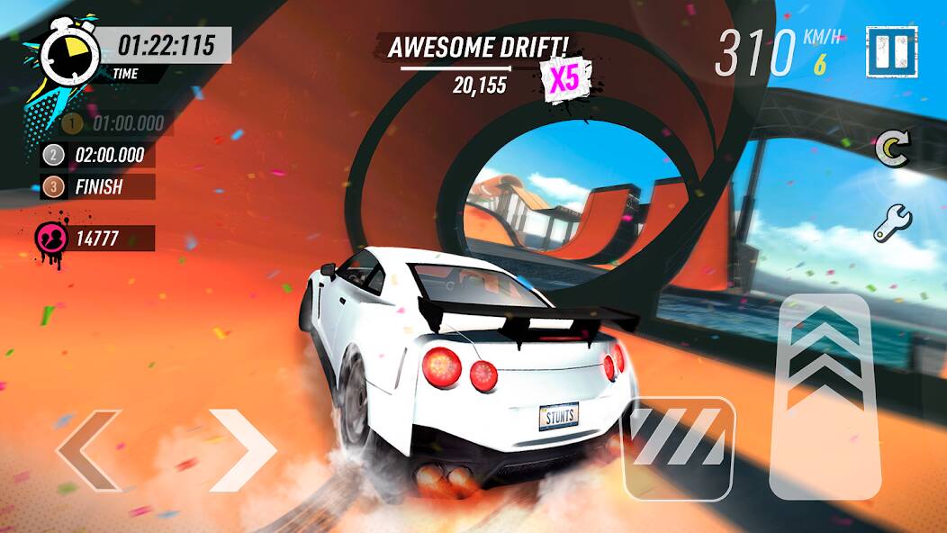 Взломанная Car Stunt Races: Mega Ramps на Андроид - Взлом много денег