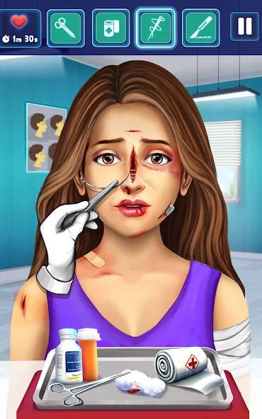 Взломанная игры хирургии: Тренажер Игры на Андроид - Взлом все открыто