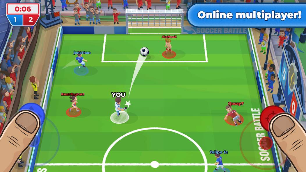 Взломанная Футбол: Soccer Battle на Андроид - Взлом на деньги