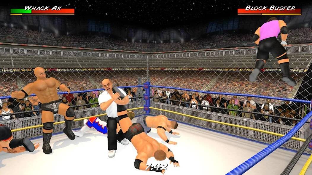 Взломанная Wrestling Revolution 3D на Андроид - Взлом все открыто