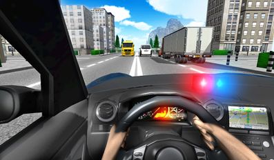  Police Driving In Car   -   