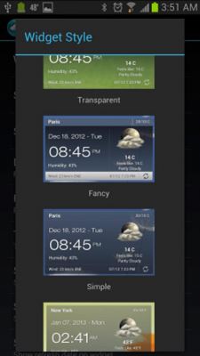 Android Weather & Clock Widget   -     Google