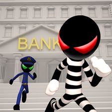 Взломанная Stickman Bank Robbery Escape на Андроид - Взлом на деньги