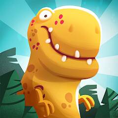 Взломанная Dino Bash: Dinosaur Battle на Андроид - Взлом все открыто