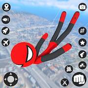 Взломанная StickMan Rope Hero Spider Game на Андроид - Взлом много денег