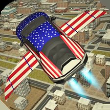 Взломанная Free Flying Racing Car Driving на Андроид - Взлом на деньги