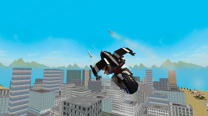  Flying Police Motorcycle Rider   -   