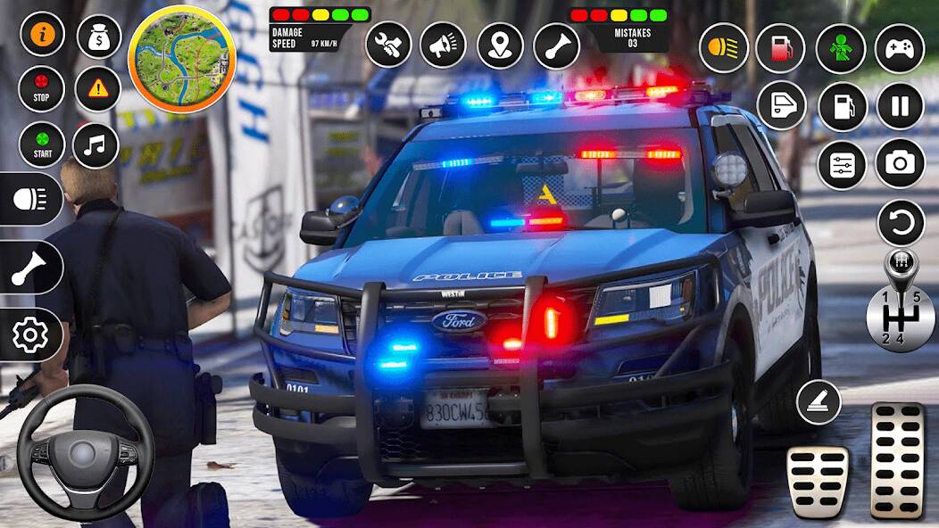  NYPD Police Car Parking Game   -   