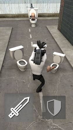 Взломанная Toilet Fight на Андроид - Взлом все открыто