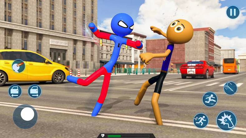 Взломанная Spider Hero Stickman Rope Hero на Андроид - Взлом много денег