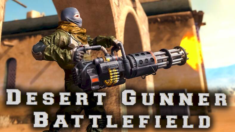 Взломанная Desert Gunner Machine Gun Game на Андроид - Взлом все открыто