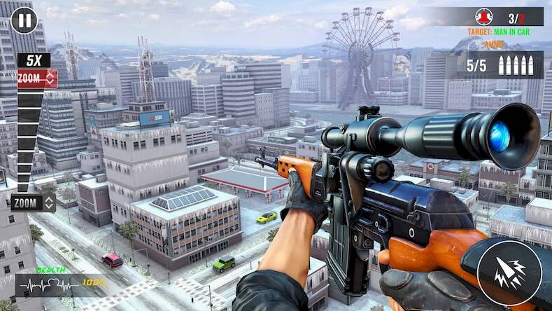Взломанная снайперские игры 3d: стрелялки на Андроид - Взлом много денег