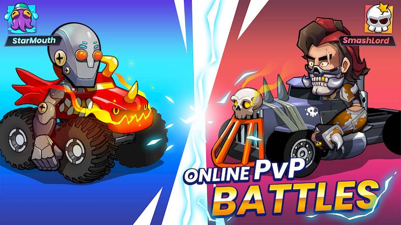 Взломанная Smash Stars: Epic Car Battles! на Андроид - Взлом все открыто