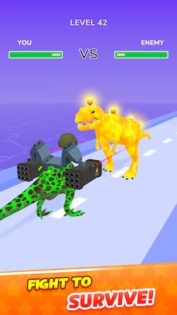 Взломанная Dino Evolution Run 3D на Андроид - Взлом много денег