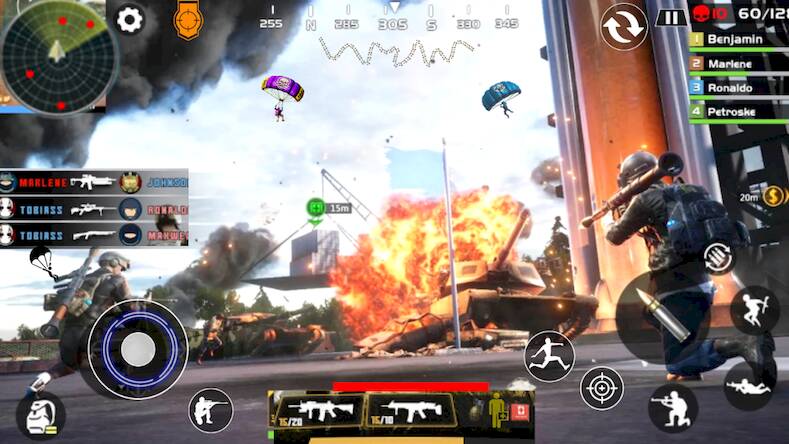 Взломанная Offline Clash Squad Shooter 3D на Андроид - Взлом много денег