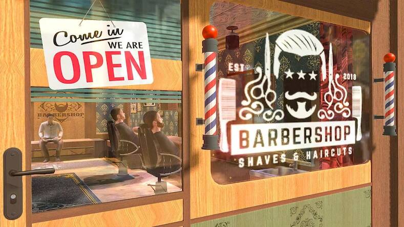 Взломанная Barber Shop Hair Cut Salon 3D на Андроид - Взлом все открыто