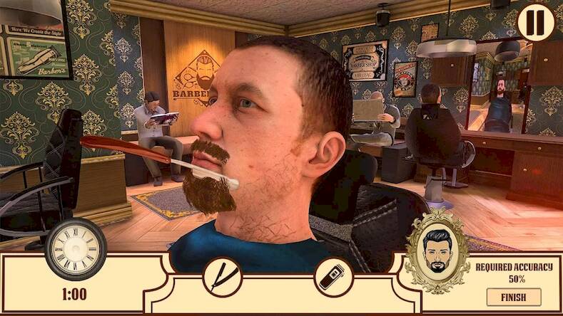 Взломанная Barber Shop Hair Cut Salon 3D на Андроид - Взлом все открыто