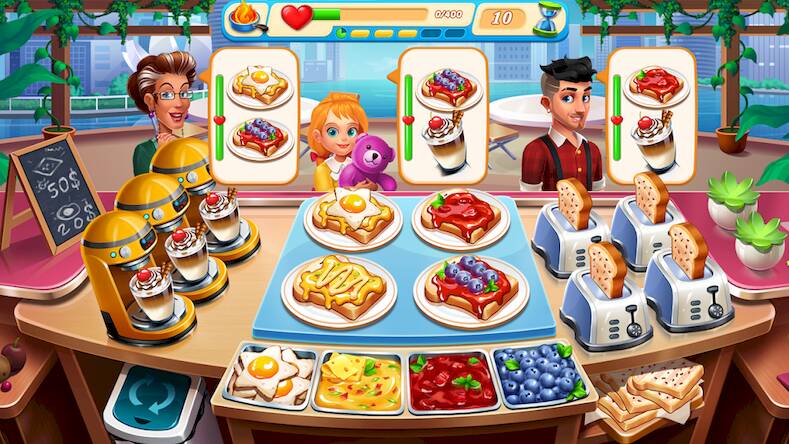 Взломанная Cooking Marina - cooking games на Андроид - Взлом на деньги