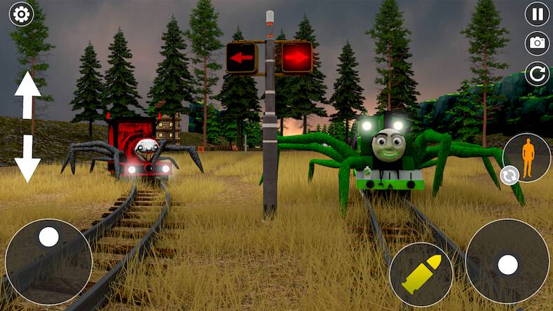  Scary Spider Train Survive Cho   -   