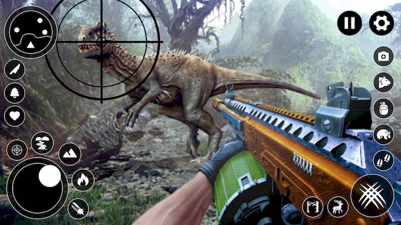 Взломанная Стрелялки Динозавры: Охота FPS на Андроид - Взлом на деньги