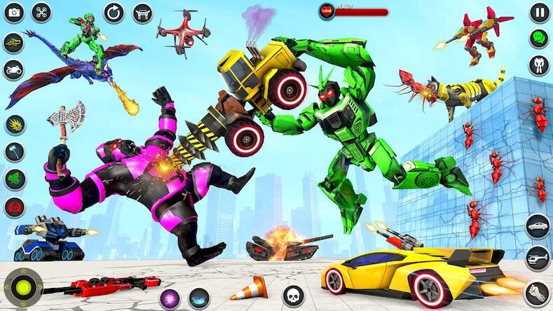 Взломанная Dino Robot - Car Robot Games на Андроид - Взлом на деньги