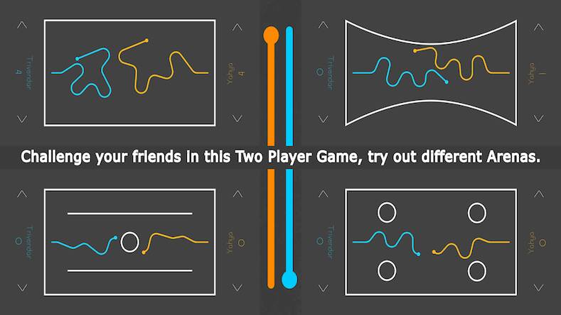 Взломанная Double Line : 2 Player Games на Андроид - Взлом на деньги