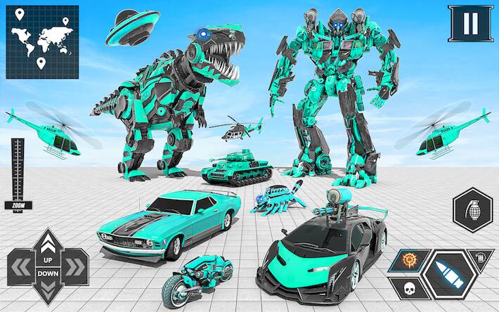 Dino Robot Car Transform 3DWar   -   