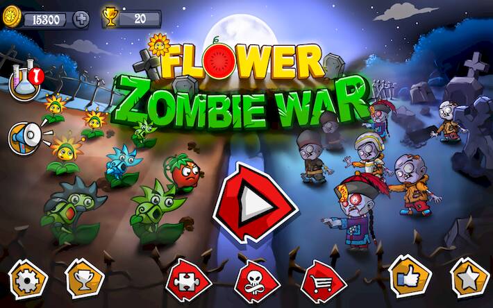  Flower zoombie war   -   