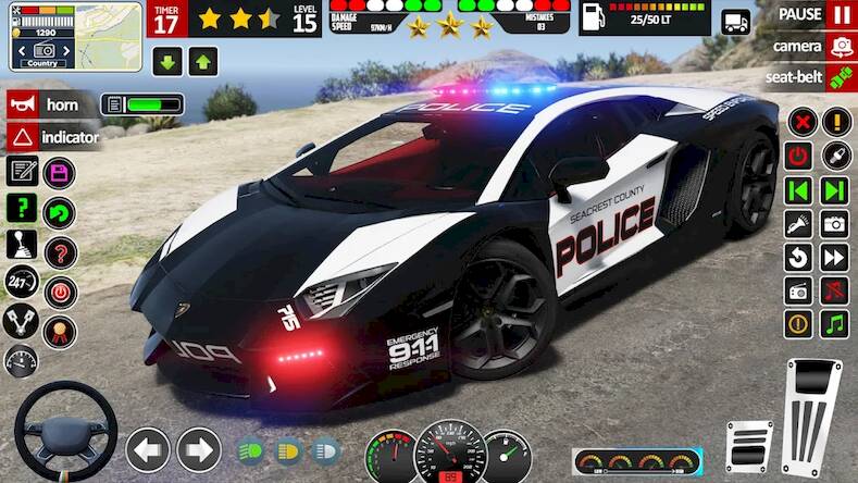  school car driving police car   -   
