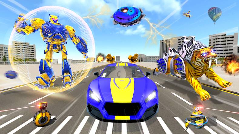  Wild Tiger Robot: Car Games   -   