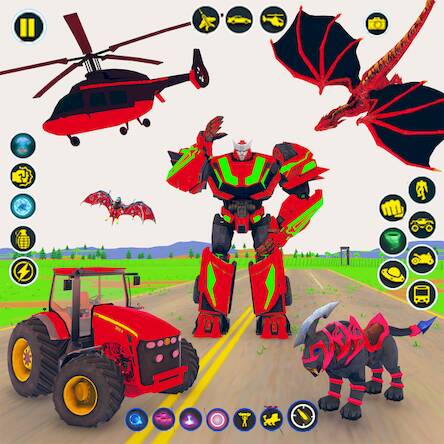  Robot Hero Bat Bike Robot Game   -   