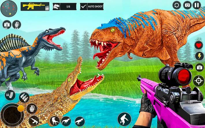  Wild Dinosaur Hunter Zoo Games   -   