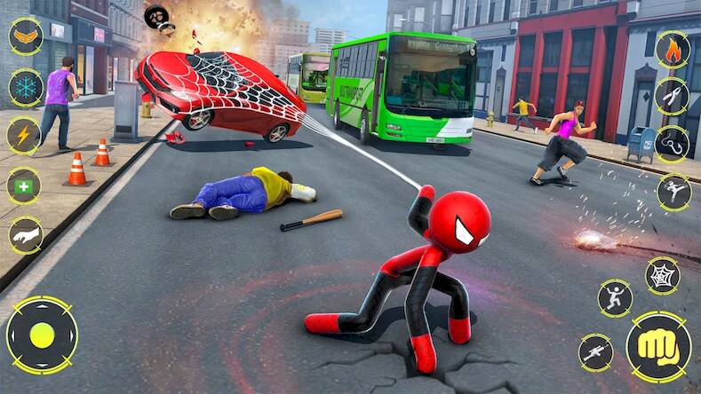  StickMan Rope Hero Spider Game   -   