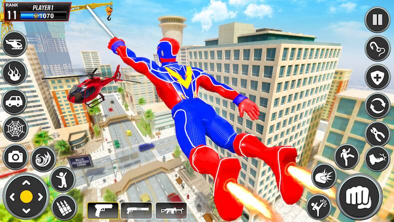 Взломанная Spider Rope Hero: Superhero на Андроид - Взлом на деньги